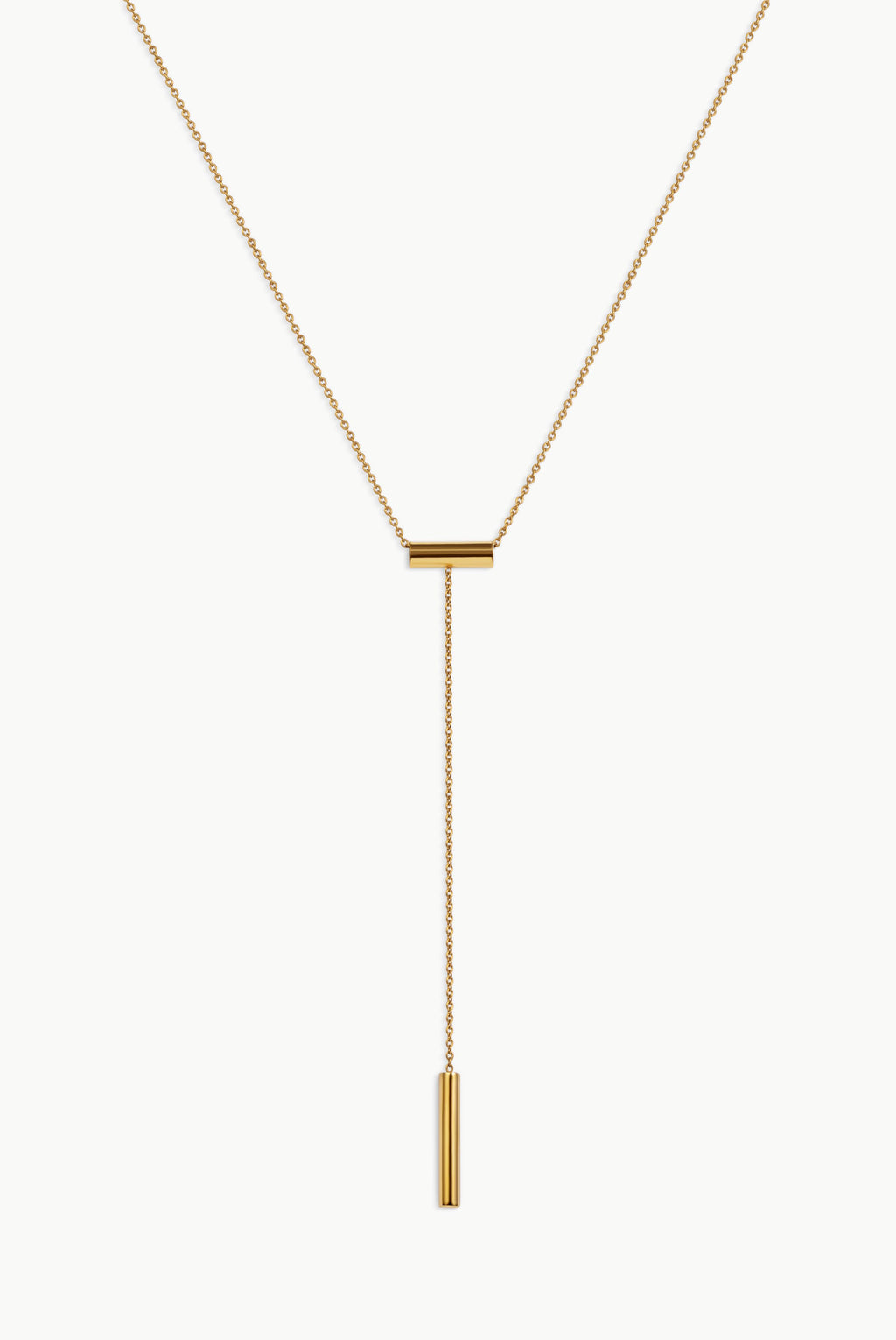 Gold Lariat Necklace | Minimalist Y Necklace 18K PVD | M•RK