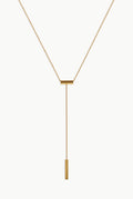 Gold Lariat Necklace | Minimalist Y Necklace 18K PVD | M•RK