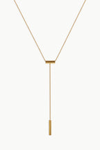 Gold Lariat Necklace | Minimalist Y Necklace 18K PVD | M•RK