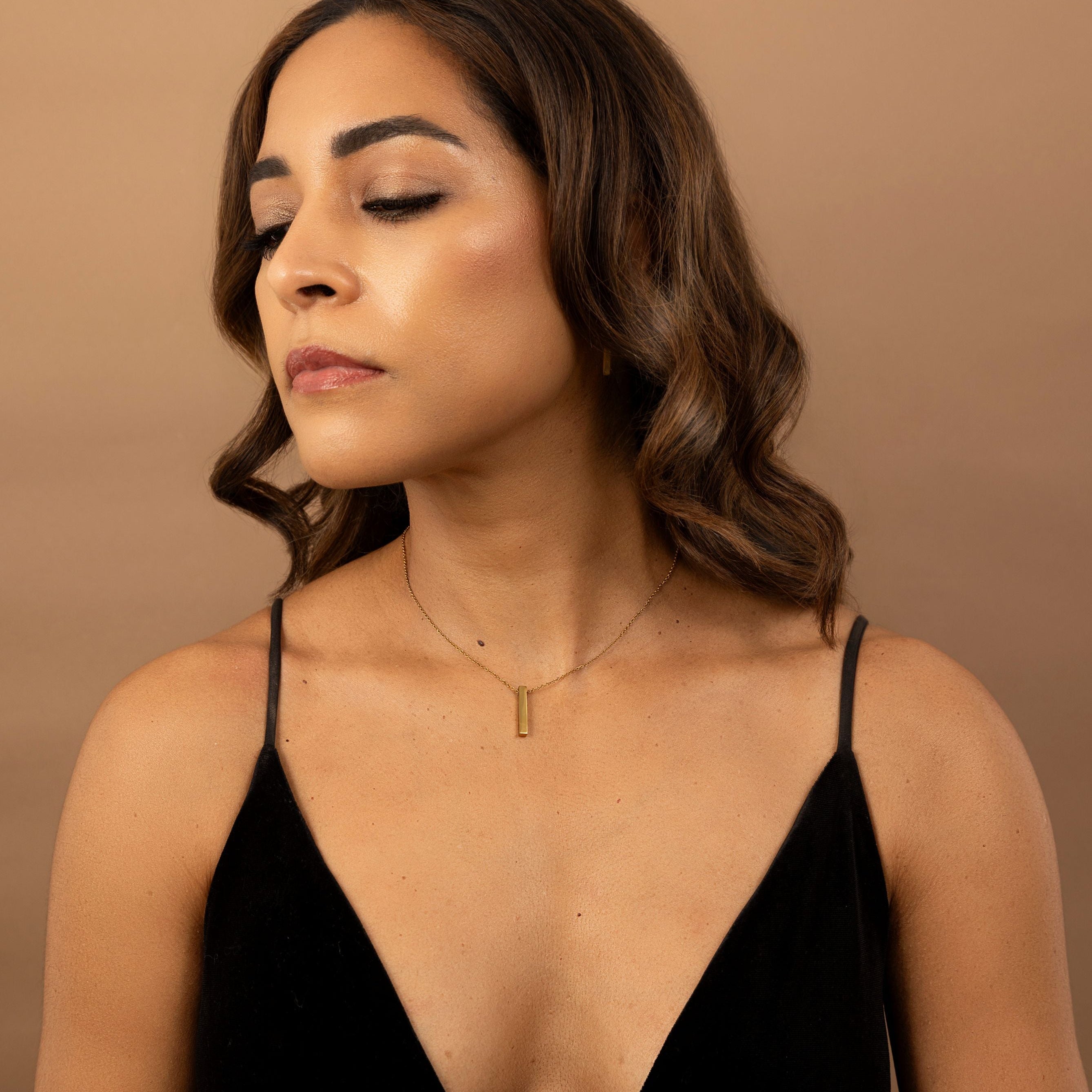 Gold Bar Necklace | Minimalist 18K PVD | M•RK