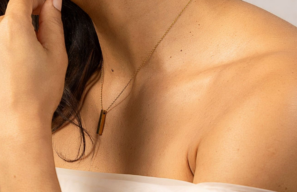 Gold Bar Necklace | Minimalist 18K PVD | M•RK