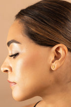 Gold Stud Earrings | Minimalist Circle Studs 18K PVD | M•RK