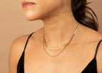 Gold Snake & Herringbone Necklace Set | 18K PVD | M•RK