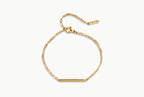 Gold Bar Bracelet | Minimalist 18K PVD Paperclip Chain | M•RK