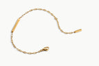 Gold Bar Bracelet | Minimalist 18K PVD Paperclip Chain | M•RK