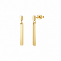 Gold Drop Earrings | Minimalist Bar Earrings 18K PVD | M•RK